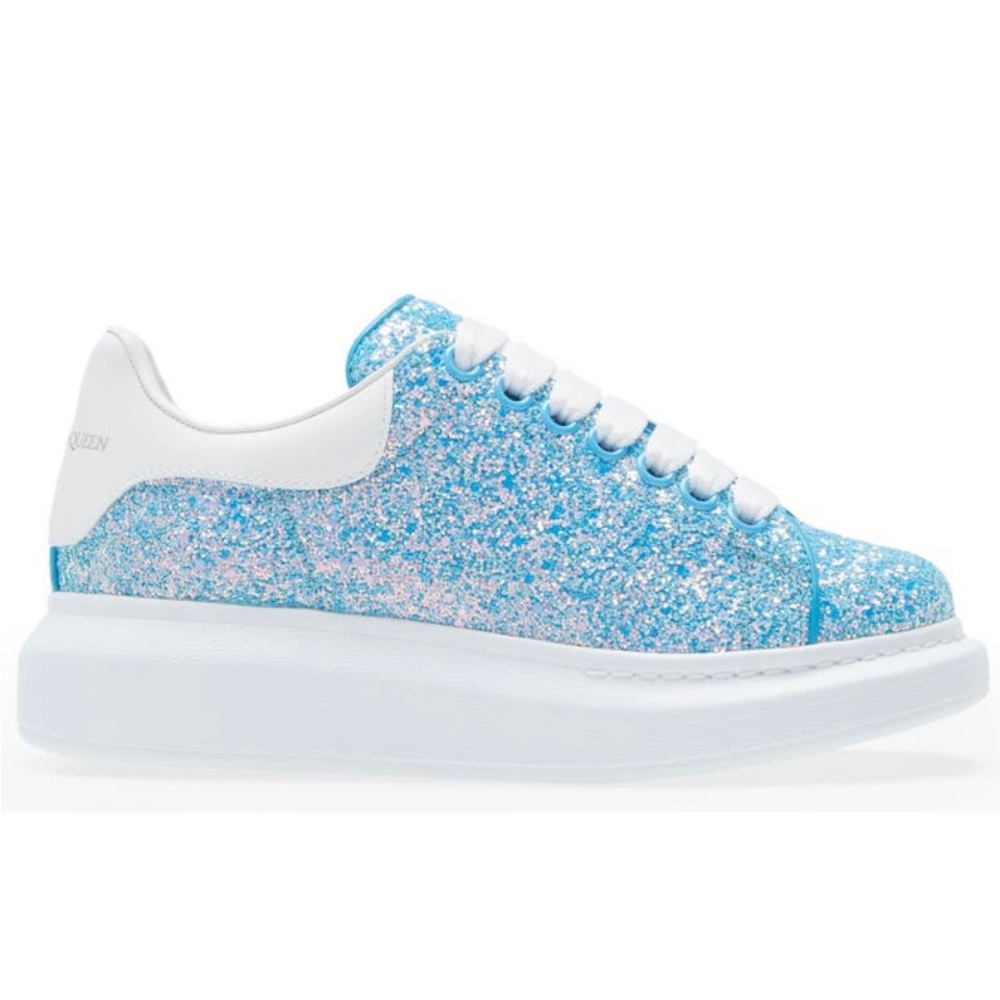 Alexander McQueen glitter sneaker blue/turquoise ~ new with tags NWT